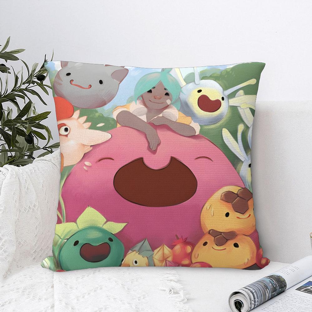 Чехол для подушки игры S-Slime R-Ranchers, Плюшевая ткань, Мягкий чехол для подушки, Двусторонний принт, Чехол для диванной подушки, Чехол для декоративной подушки
