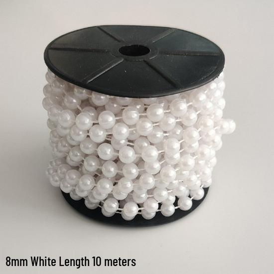 Handmade Beaded Pearl Chain for Wedding Curtains, Clothing, and Doll Accessories