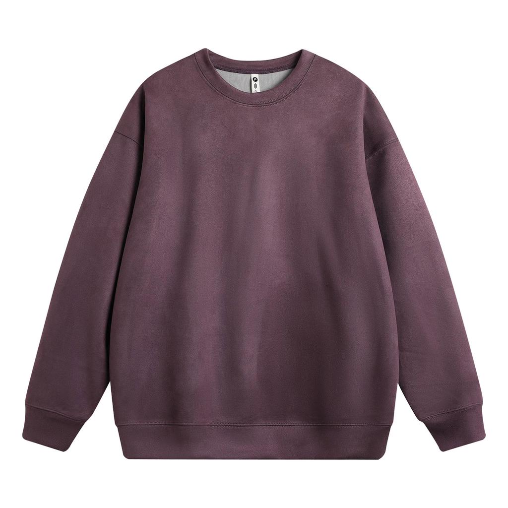 Men'S Fleece Round Neck Pullover With Fleece Solid Color Hoodie And Fleece Fleece Fleece Jacket