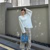 New Lee Fabric Tote Bag, Crossbody Bag, Shoulder Bag, Handbag Small Women's Denim Blue LE240004M-503