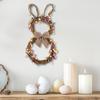 Easter Bunny Wreath with Pastel Eggs Artificial Twig Wreath with Burlap Bow