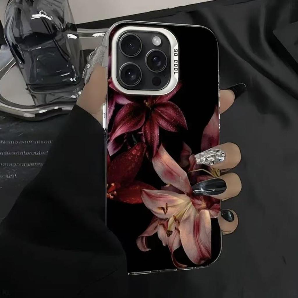 Новый большой цветок подходит для чехла на мобильный телефон iphone17 11 Apple 16promax/15 противоударного 14pro13 Европа и Америка 12