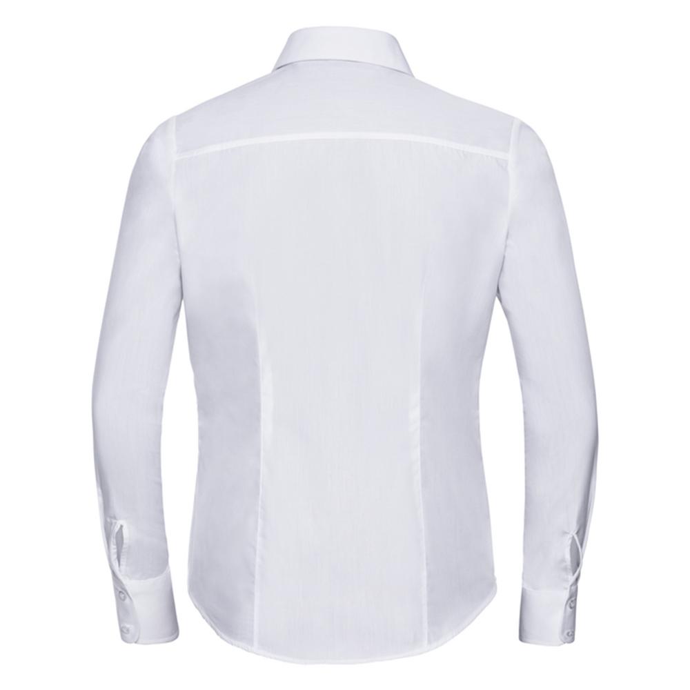 Russell Collection Womens/Ladies Polycotton Fitted Long-Sleeved Shirt