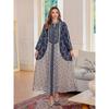 2025 New Heavy Industry Mesh Embroidery Robe Middle East Clothing Xinjiang Oman Festival Dubai Women Clothes Dress