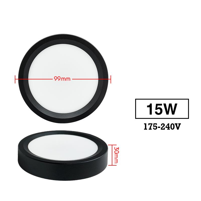 Светодиодный потолочный светильник переменного тока 220 В, 9 Вт, 12 Вт, 15 Вт, 18 Вт, круглый точечный светильник для поверхностного монтажа, толстый алюминиевый светильник, светильник для спальни, кухни, внутренний светильник