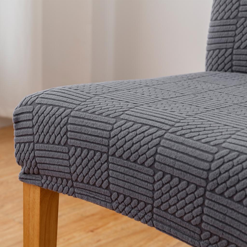 1Pc Thick Stretch Dining Chair Covers ProtectorsJacquard Parsons Chair Slipcover