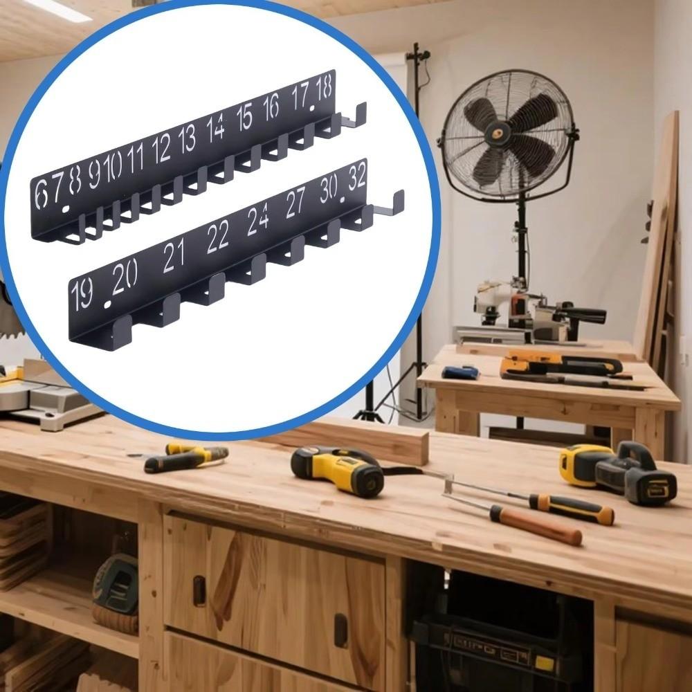 Wall Mount Wrench Organizer Rack Multi-functional Tool Organizer Hanging Hooks New Wrench Hanger