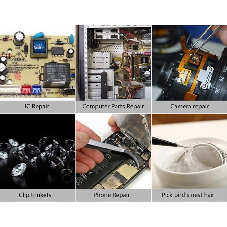 3x Антистатические керамические пинцеты с обратным ходом Пинцеты для сигарет Пинцеты с изогнутым кончиком