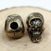 One Eyed Skull Head Brass Knife Beads EDC DIY Paracord Woven Bracelets Lanyard Key Chain Pendants Accessories Outdoor Tool Hangings Charms