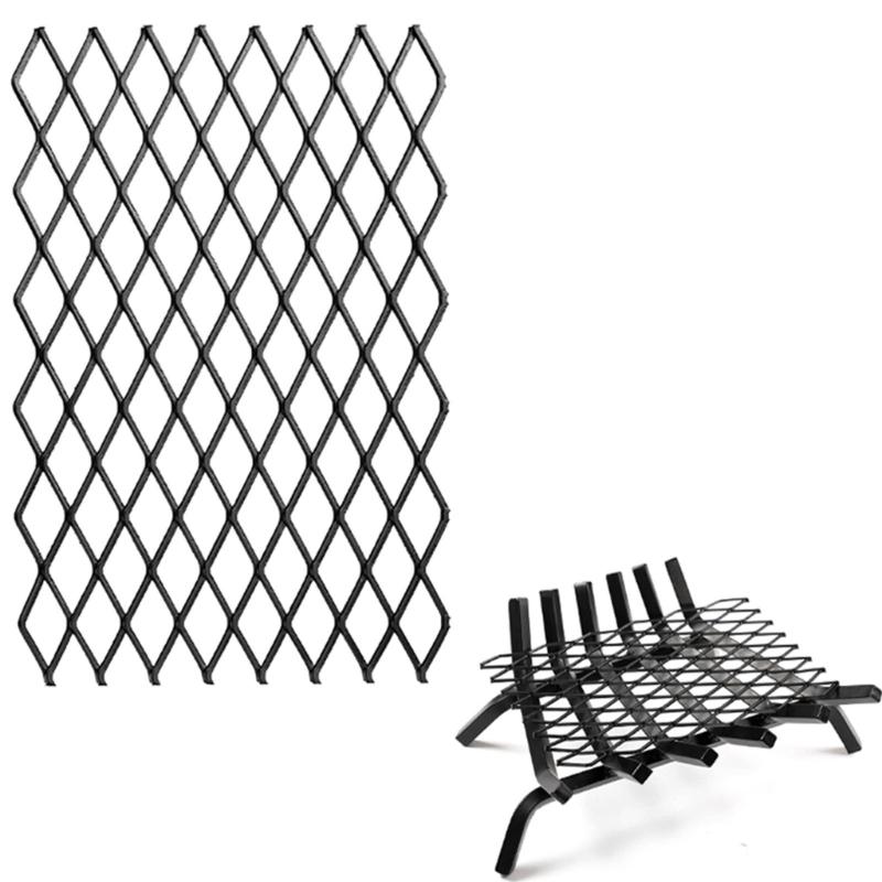 Heavy Duty Steel Fireplaces Grate Fireplaces Ember Retainer Mesh Wood Stove Grate Heat Resistant  Holder Fire Grates