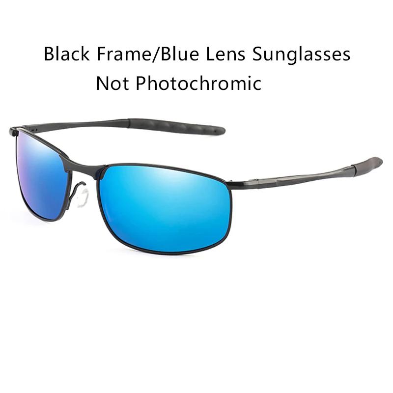 Фотохромные мужские поляризованные солнцезащитные очки Мужские металлические квадратные очки для вождения Солнцезащитные очки UV400 для активного отдыха Велосипедные очки