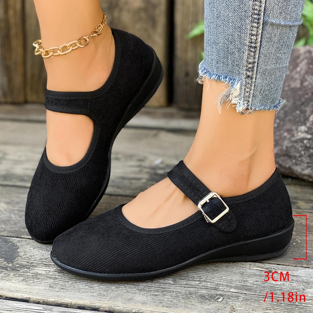 Женские балетки Комфортные Мягкая подошва Повседневные Лоферы Дизайнерские С круглым носком Туфли Мэри Джейн Женские С пряжкой Балетки Женские