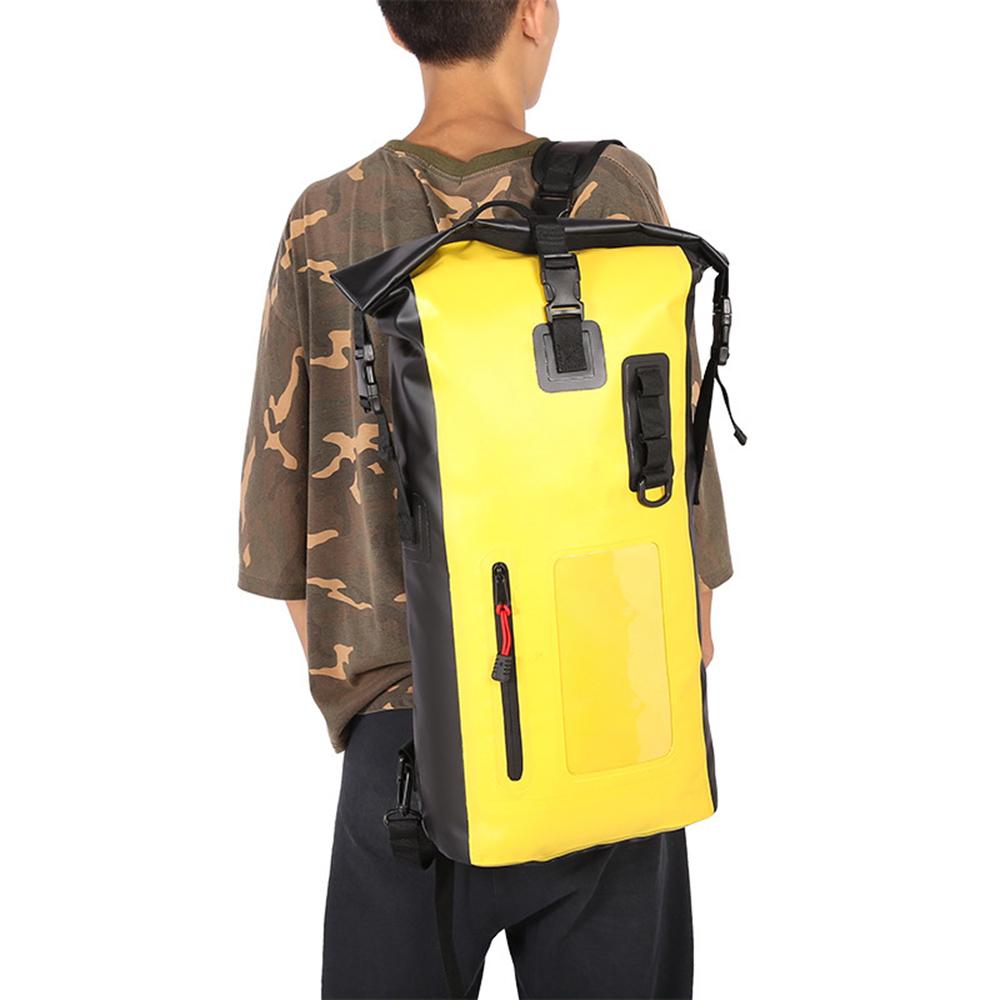 Водонепроницаемый рюкзак, сверхпрочная сумка для плавания с закручивающейся крышкой и передним карманом на молнии