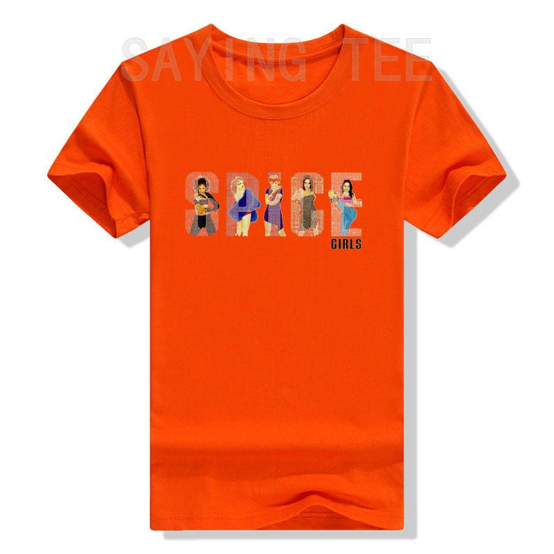 Spice Girls Classic White Album Tee - Crew Neck, Short Sleeve Graphic T-Shirt Gifts Women's Fashion Cotton Streetwear Music Tops