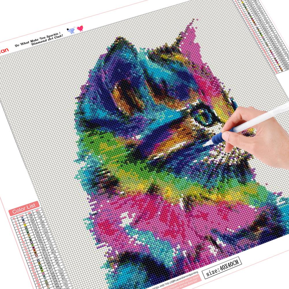 5D Diamond Painting Cat DIY Diamond Painting Animal Diamond Cross Stitch Set Decoration