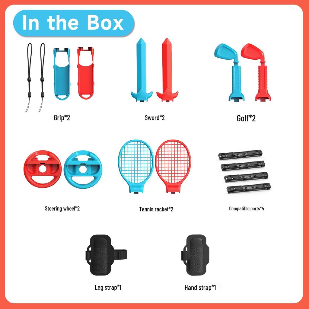 Switch 2 Sports Game Controller Set: Fencing, Tennis Racket & Racing Wheel