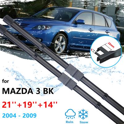 Для Mazda 3 BK 2004 2005 2006 2007 2008 2009 хэтчбек безрамочный передний задний задний набор щеток стеклоочистителя резак авто замена
