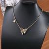 New Hot Brand Vintage Women's Necklace Luxury Jewelry For Women Fashion Butterfly Designer Pendant Pearl Long Chain Necklaces