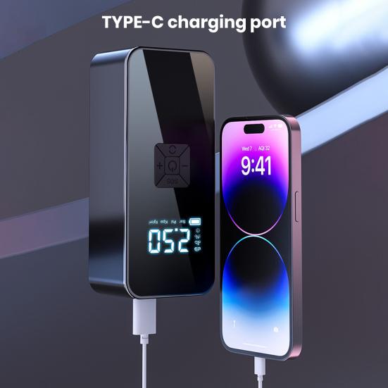 Накачка шин Портативный воздушный компрессор с фонариком Цифровой дисплей Манометр для шин Беспроводной электрический велосипедный насос