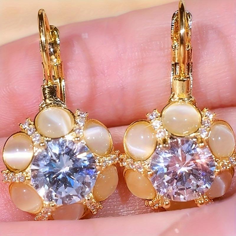 Модный тренд Уникальный дизайн Элегантные Нежные Серьги-капли с кубическим цирконием Женские украшения Вечеринка Премиальный подарок Оптом