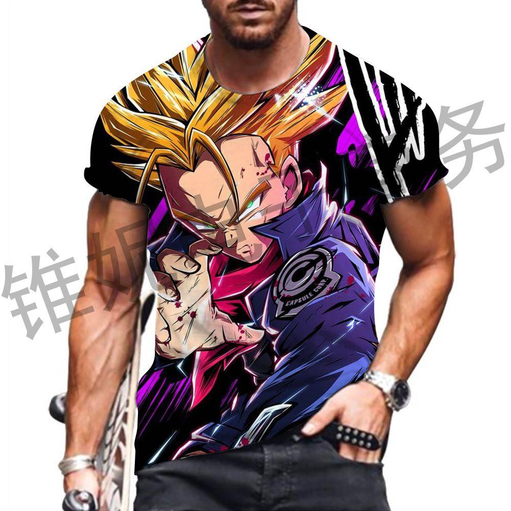 Dragon Ball Z 2024 Веджета Мужская Футболка Гоку Мужская Одежда Топы Крутая Саянская Короткий Рукав Футболка 110-6XL Лето СПОРТЗАЛ Харадзюку Футболка