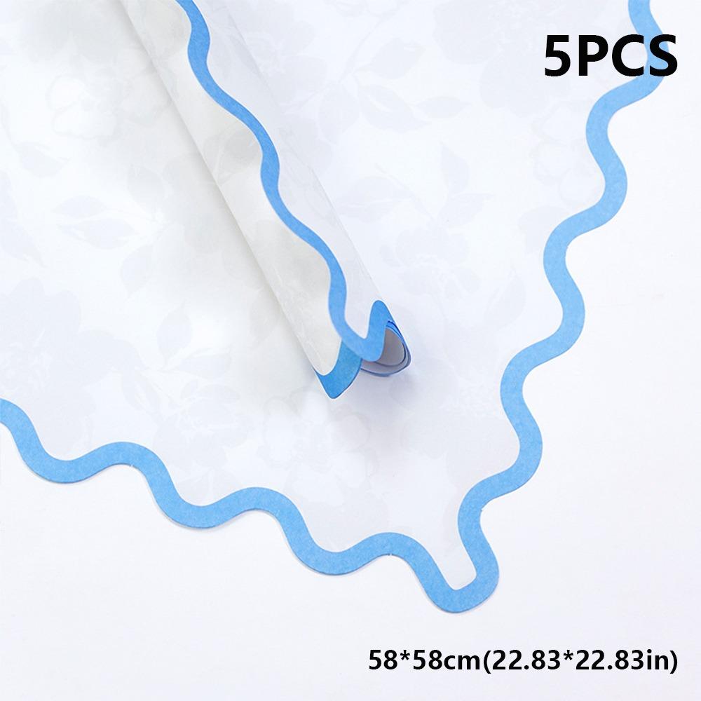 Kraft Paper INS Flower Wrapping Paper Wavy Border Bouquet Wrapping Material Fashion DIY Crafts