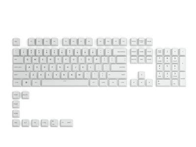 Glorious PBT Белые колпачки для клавиш 114 шт. Набор колпачков для механической клавиатуры KB675 GLO-KC-GPBT-W