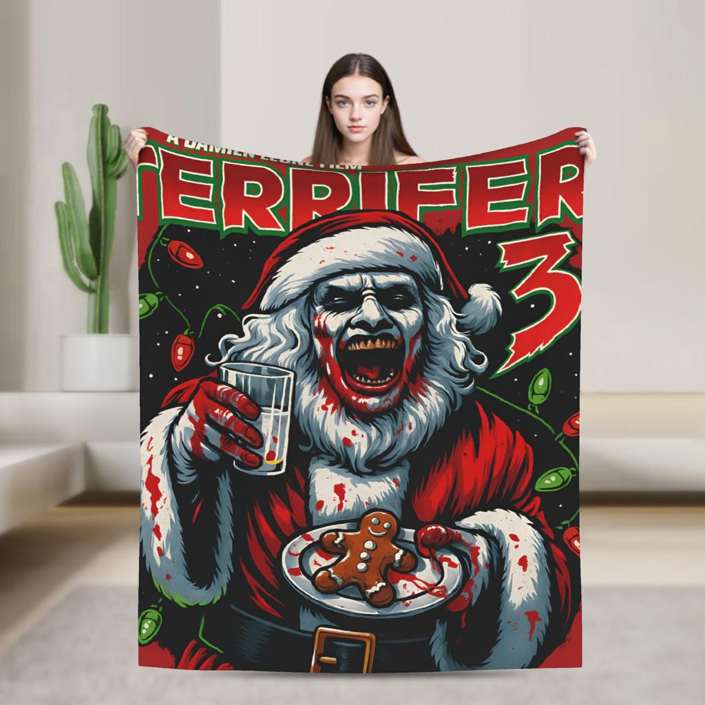 Пледы с принтом Art Crispies Терроризатор Клоун Теплые Новые Плюшевые Пледы для Детей Гостиной Фланелевые Покрывала Постельное Покрытие