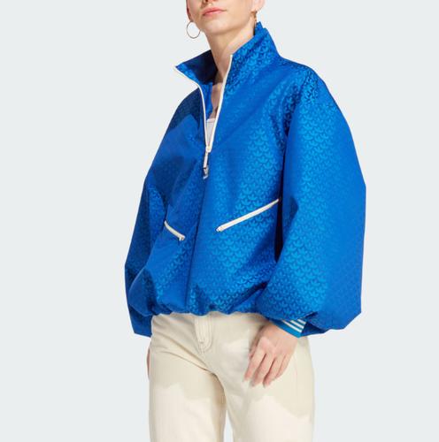 adidas Куртка Originals Adicolor 70-х Женская Полуфлуоресцентно-синяя IK7882