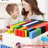 120 Pieces 12 Colors Children Building Blocks Large Domino Early Education Wooden Toys