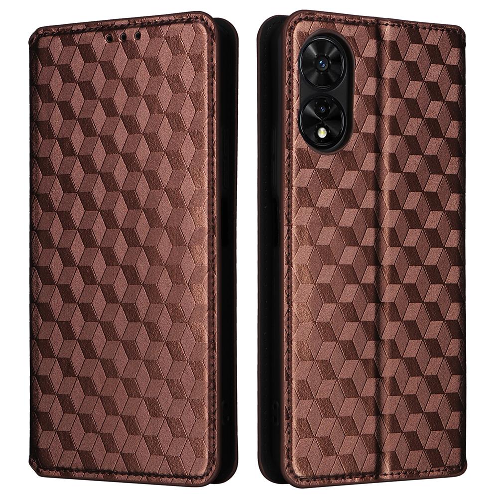 Для TCL 505 T509K/T5094 Чехол Кожаный Чехол-подставка с ромбовидным узором Книжка Флип-чехол для телефона