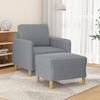 VidaXL Armchair with Footrest Light Grey 60 Cm Fabric, Sofa, Armchair, TV Armchair, Single Sofa, Sofa, Recliner Sofa, 3201184