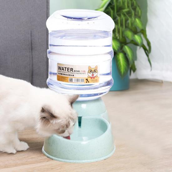 Автоматическая кормушка для домашних животных, поилка, диспенсер большой емкости, 3,8 л, гравитационный диспенсер, противоскользящее основание, герметичный дозатор корма для домашних животных для кошек, собак