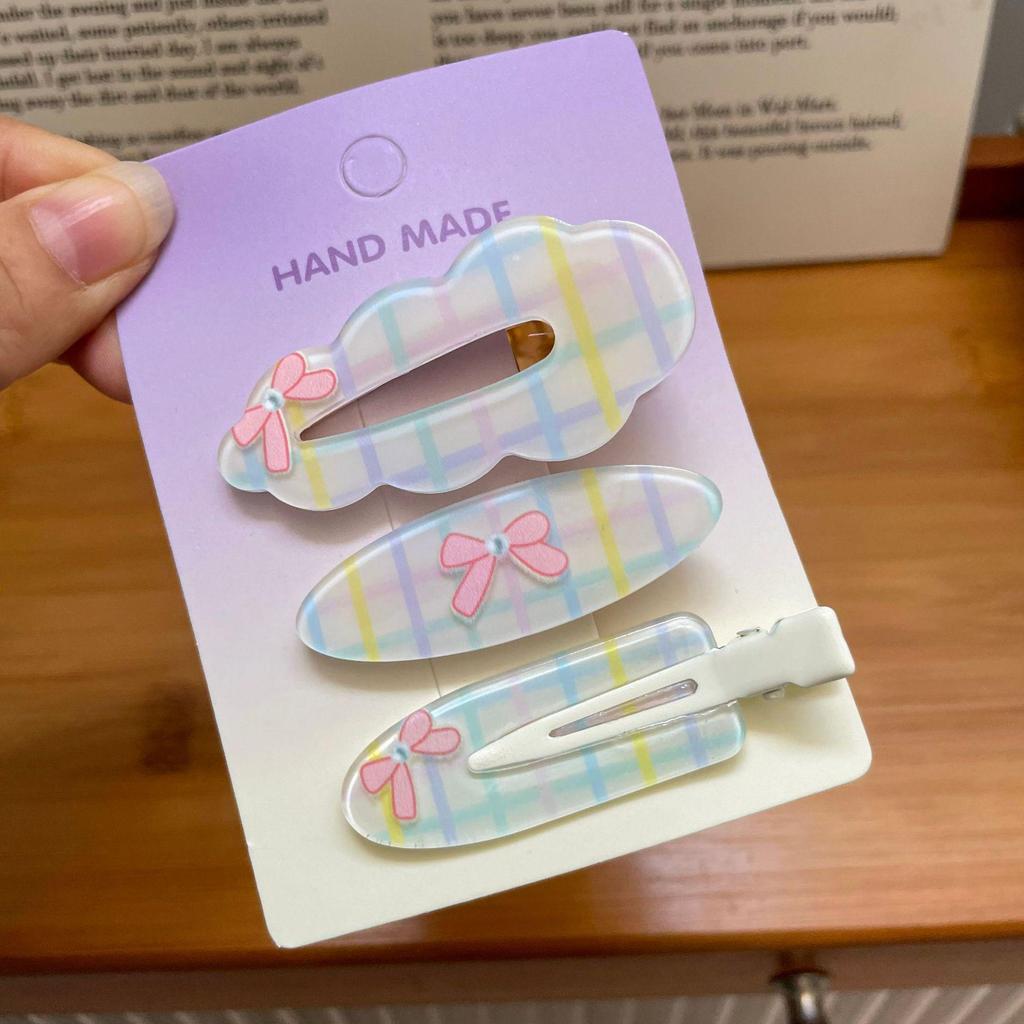 "2-Pack Y2K Fresh Juice Series Duckbill Hair Clips - Cute, Seamless, Side Bang Accessories"