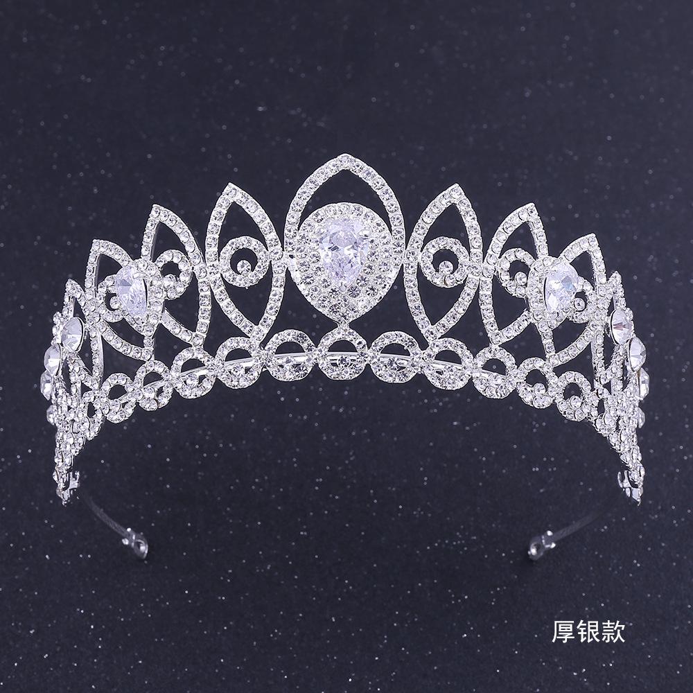 Новые свадебные аксессуары для волос в виде короны, модные и высококачественные свадебные аксессуары в виде короны из циркония и страз