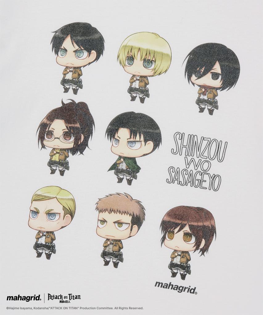 MAHAGRID [Attack On Titan] Sasageyo Character Tee White(Mg2Gmmt504T)