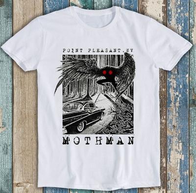 Точка встречи Мотылька Пойнт Плезант Ретро Забавный Подарок Футболка T Shirt 2731
