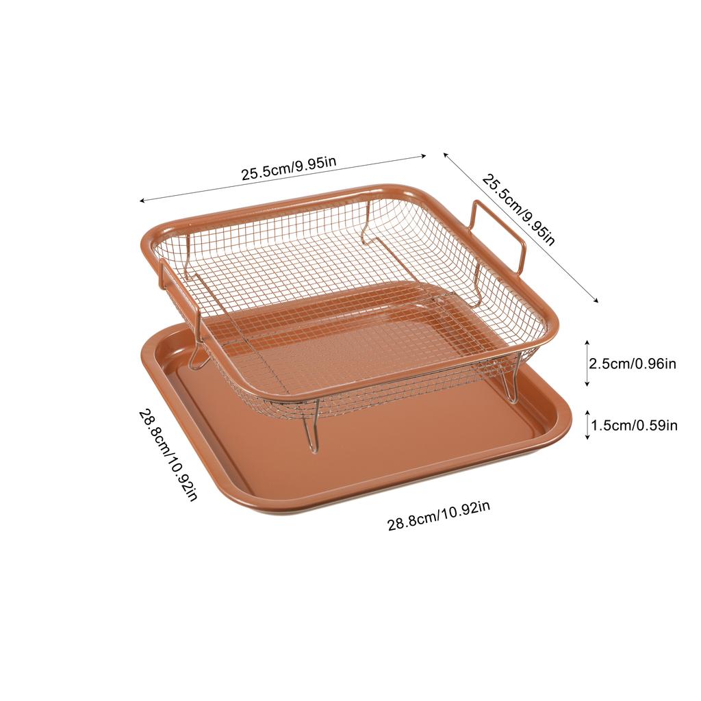 Baking Pan Frying Tray Fryer Plate Multipurpose Household Accessories Basket Cookware Rustproof Professional Space Saving