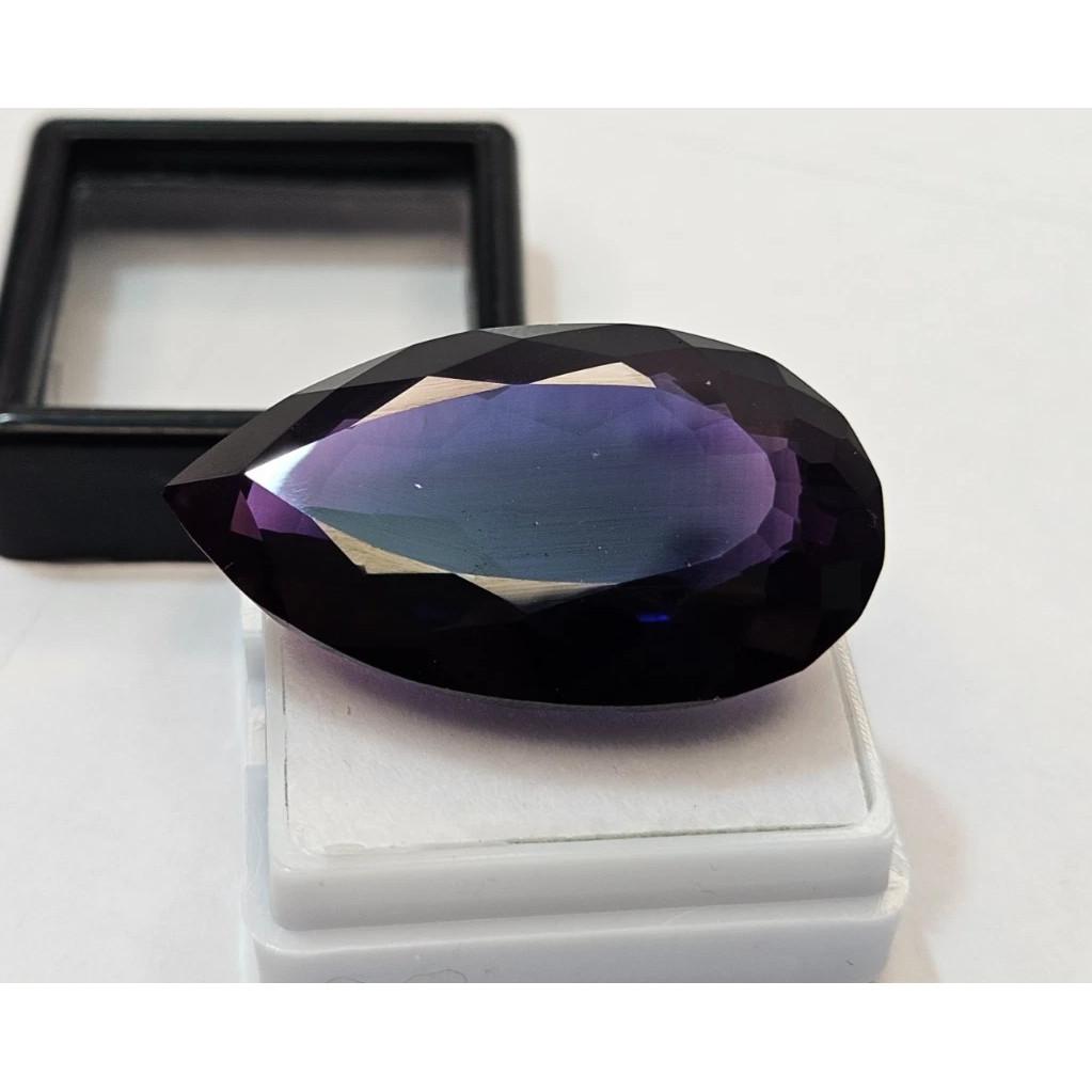 Certified Amethyst Purple Color Pear Cut 60 Ct Stunning Loose Gemstone
