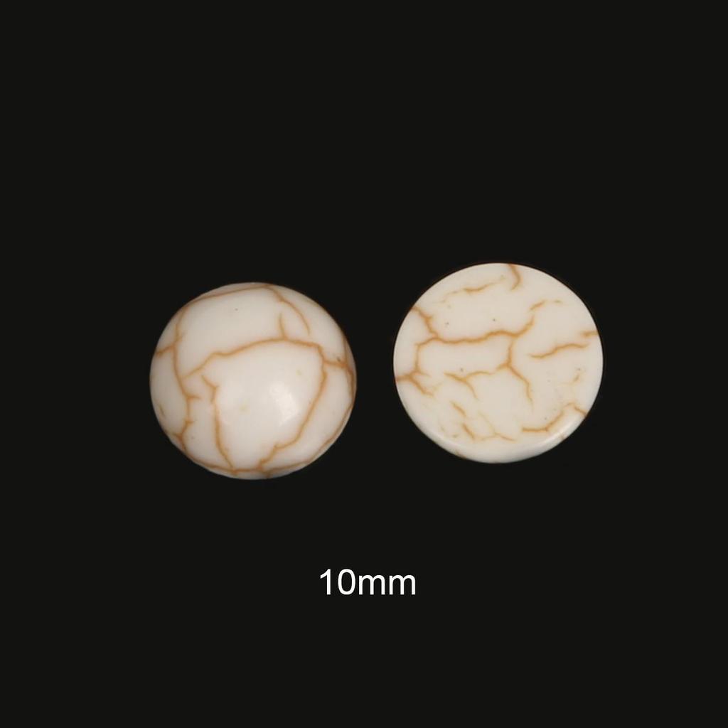 Синтетические бирюзовые белые бусины с круглым камнем, круглые бусины для изготовления ювелирных изделий, браслет, ожерелье, ножной браслет