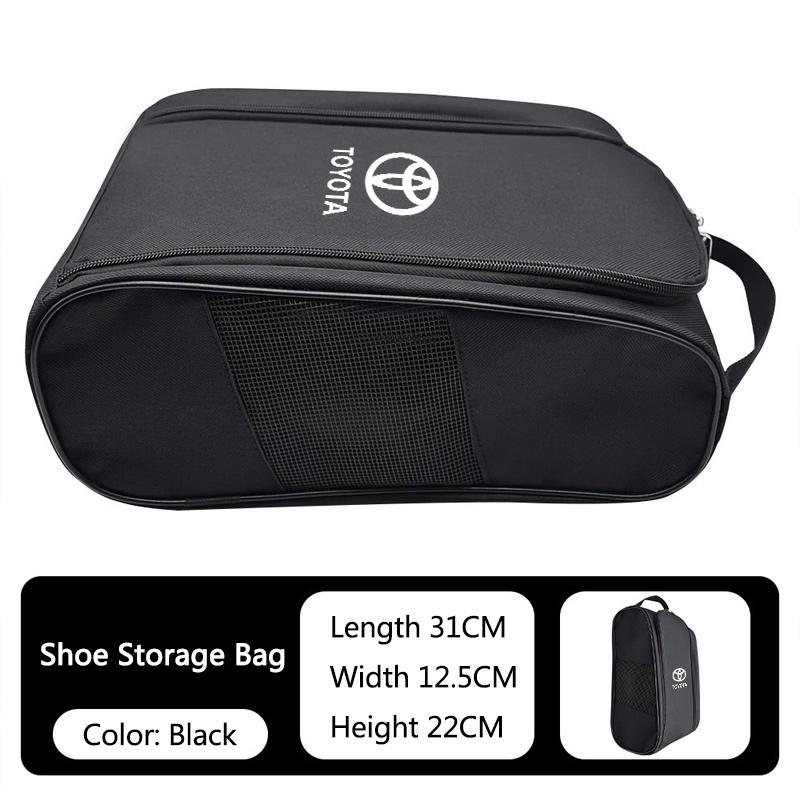 ANG2 Car Emblem Sneaker Storage Bag Auto Logo Style Accessories For Toyota Prado Prius Corolla Racing Supra Corolla Parts Sport Yaris