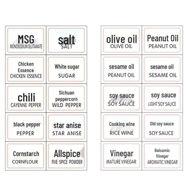 Банки и этикетки для кухонных специй