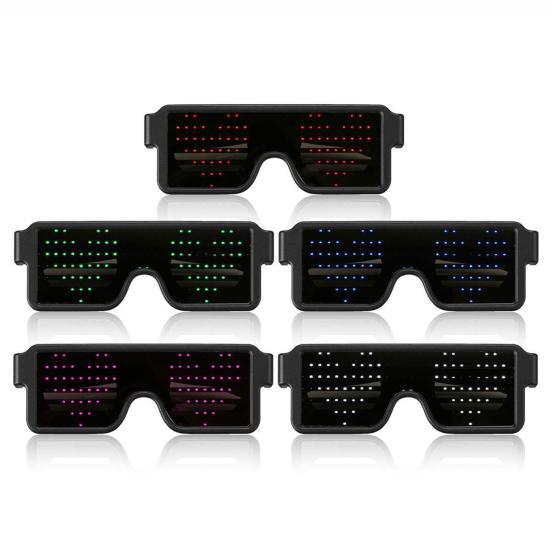 Электронные очки со светящейся светодиодной подсветкой, карнавальный реквизит на день рождения