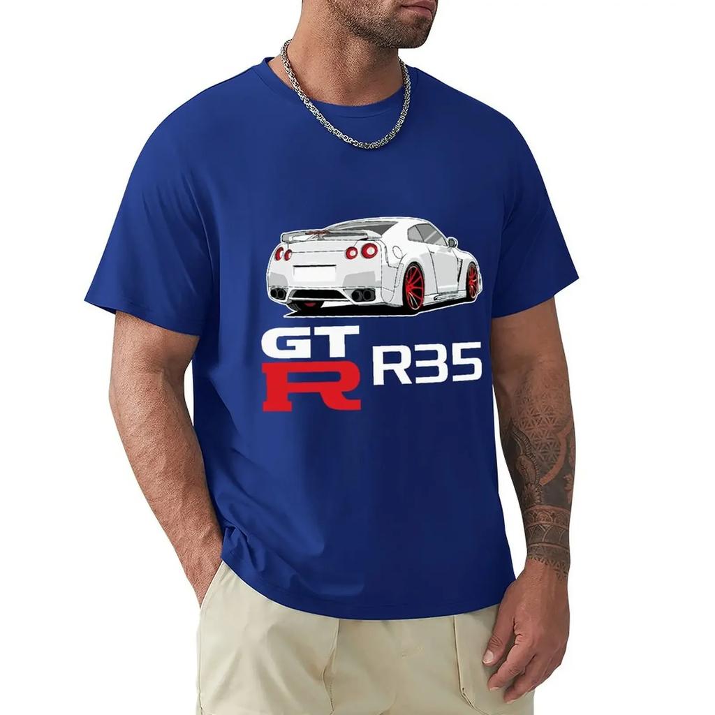 Skyline R35 GTR Jdm Japanese Car Drift T Shirt Harajuku Short Sleeve T-shirt Cotton Graphics Tshirt Tops