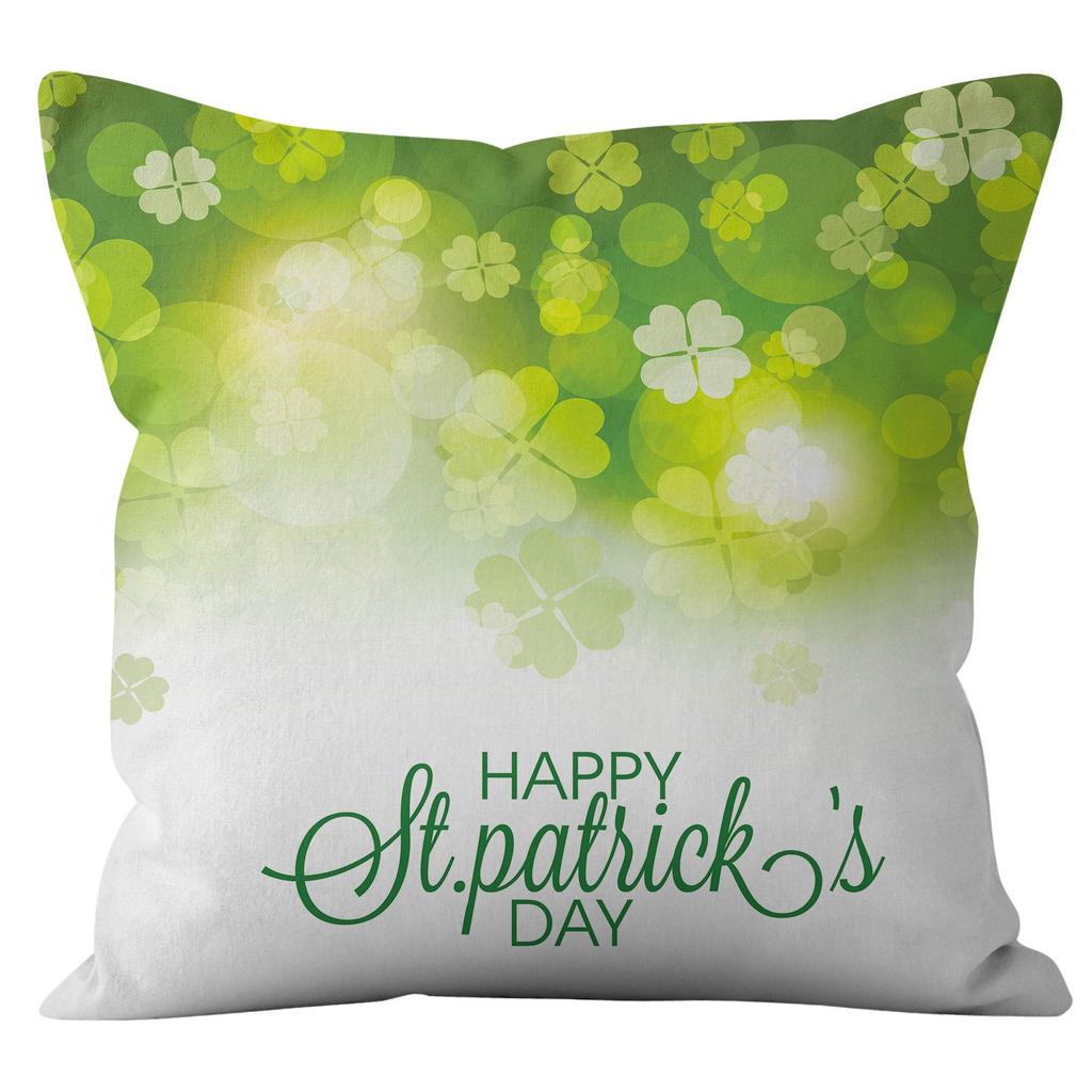 Наволочка для дома Ст. Наволочка на День святого Патрика Четырехлистный клевер Клетчатая Наволочка на диванную подушку