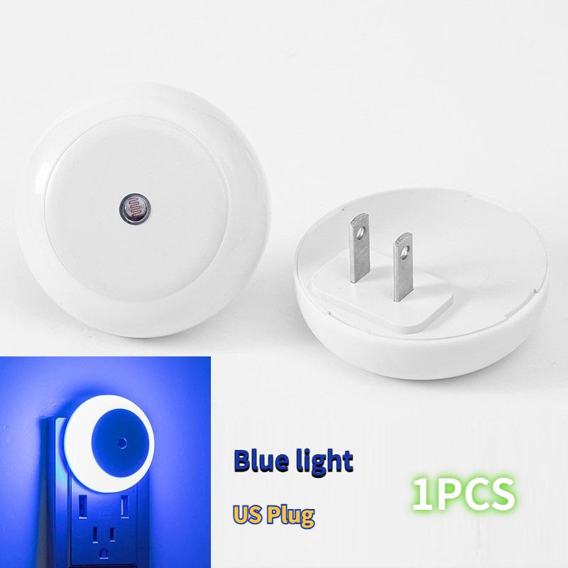 Intelligent Light Control Induction Light, Small Night Light, White Light, Blue Light, Red Light, Warm Light, Amber Light, Smart Home