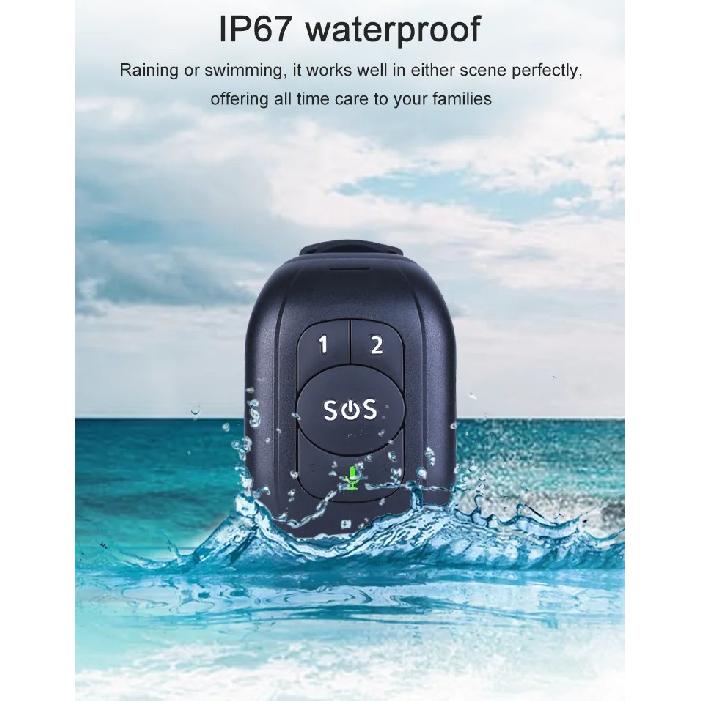 RF-V48 Waterproof 4G LTE GSM Elderly Child SOS Button Wristband Emergency Alarm GPS Tracking Heart Rate Blood Pressure Monitor