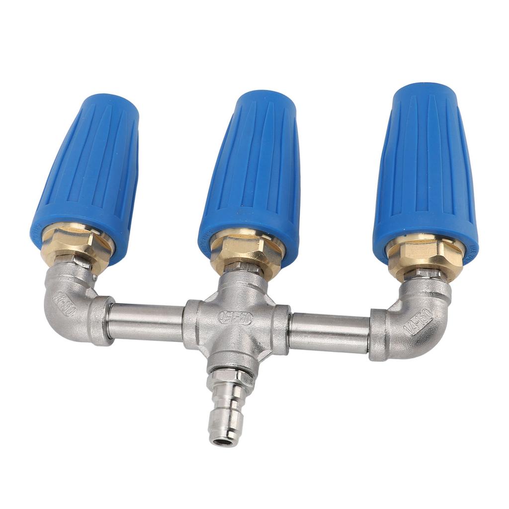 Triple Turbo Nozzle 1/4 Inch Quick Plug 4000PSI Rotating Pressure Washer Nozzle for Garden Car Road Cleaning