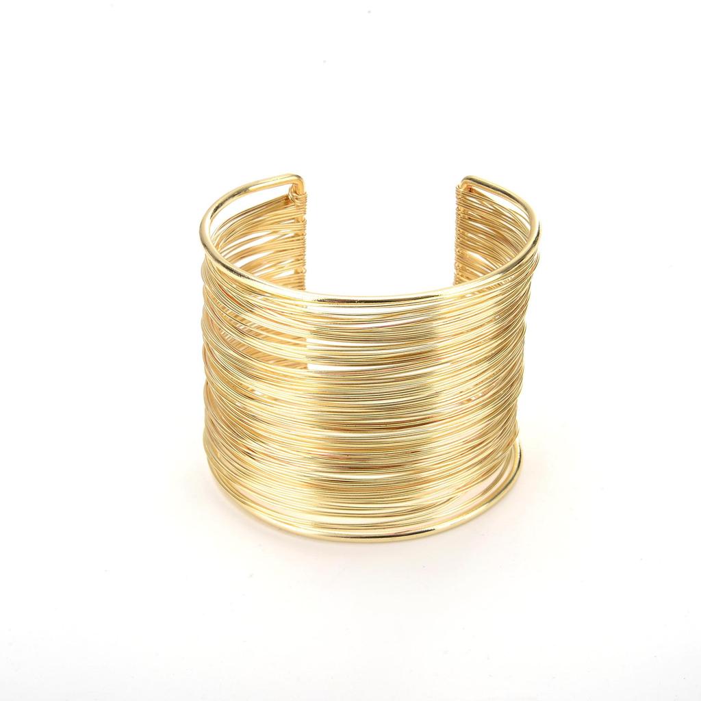 Heavy Metal High-Quality Open Iron Wire Bracelet - European & American Style 7029