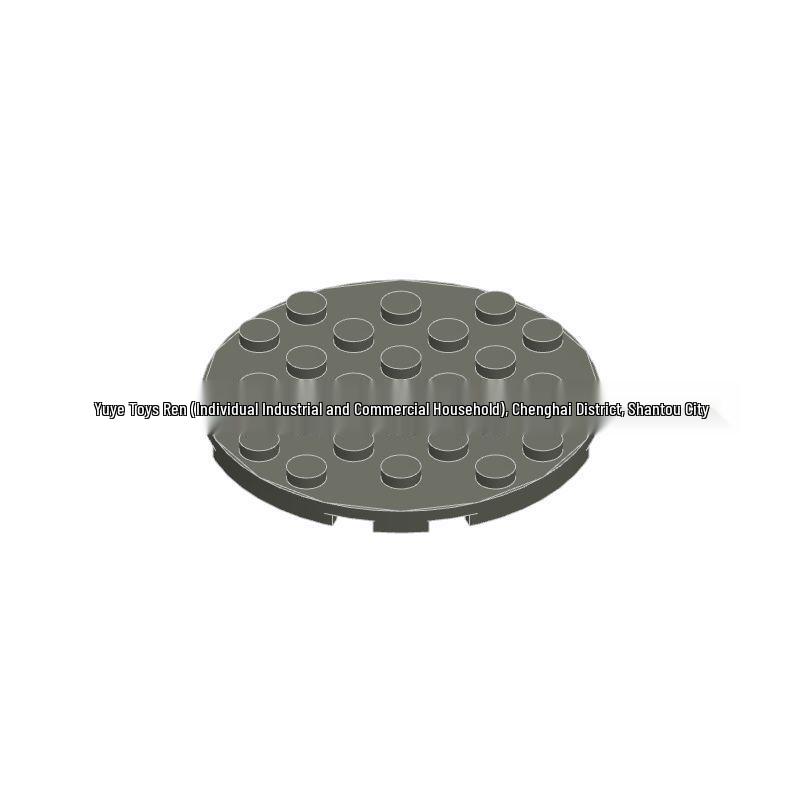 Compatible 6x6 Round Plate, Small Particles, High-Tech MOC Interlocking Building Block Accessories
